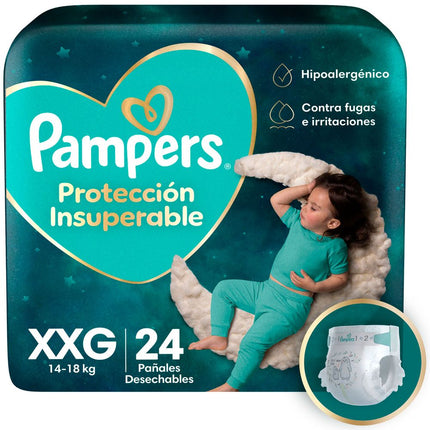Pañales Pampers Protección Talla XXG 24 un.