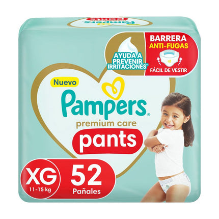 Pañales Pants Pampers Premium Care Talla XG 52 un.