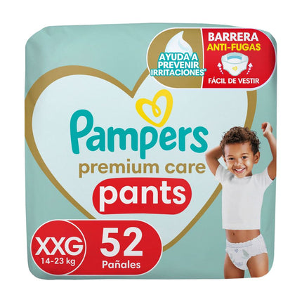 Pañales Pants Pampers Premium Care Talla XXG 52 un.