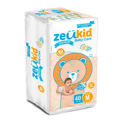 Pañales Zeukid Premium Mediano 40 un.
