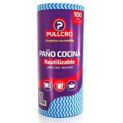 Paño Pullcro Rollo Food Service Azul 100 un.