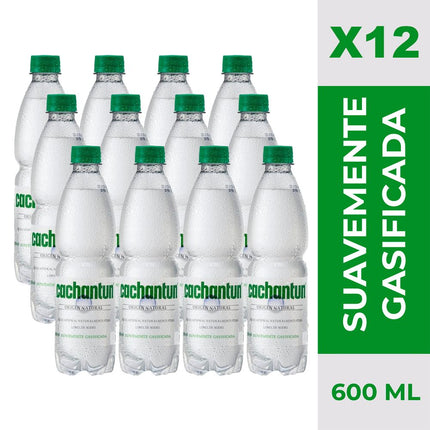 Caja 12 un. Agua Mineral Cachantun Ligeramente Gas 600 cc