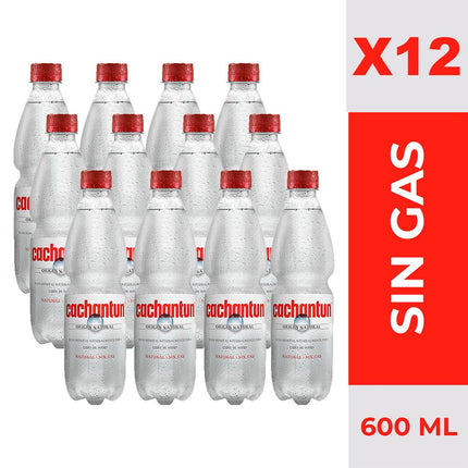 Caja 12 un. Agua Mineral Cachantun Sin Gas 600 cc