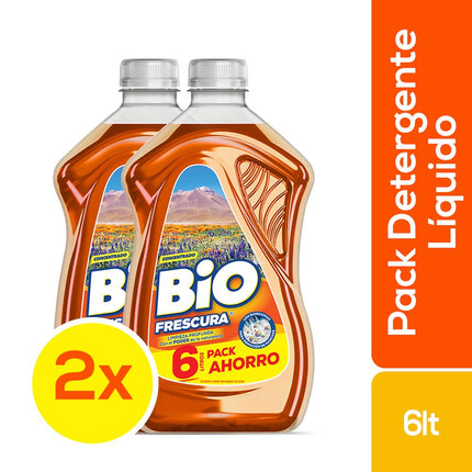 Pack 2 un. Detergente Líquido Bio Frescura Desierto Florido 3 L