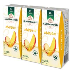 Pack 3 un. Agua de Fruta Guallarauco Mango 200 ml