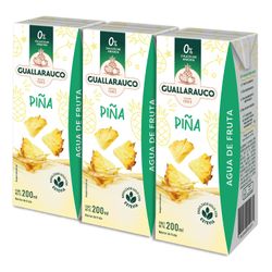 Pack 3 un. Agua de Fruta Guallarauco Piña 200 ml