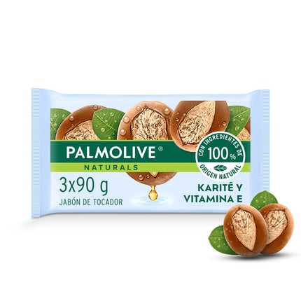 Pack 3 un. Jabón de Tocador Palmolive Naturals Karité y Vitamina E 90 g