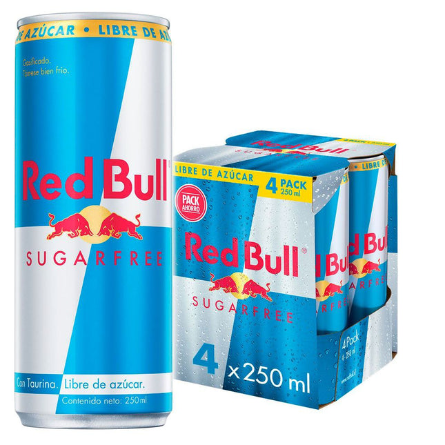 Pack 4 un. Bebida Energética Red Bull Sin Azúcar 250 cc