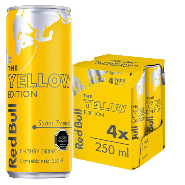 Pack 4 un. Bebida Energética Red Bull Tropical 250 ml