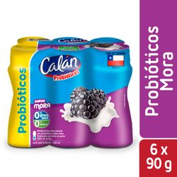 Pack 6 un. Bebida Láctea Calán Probióticos Mora 90 ml