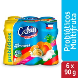 Pack 6 un. Bebida Láctea Calán Probióticos Multifruta 90 ml