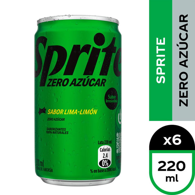 Pack 6 un. Bebida Sprite Sin Azúcar 220 ml