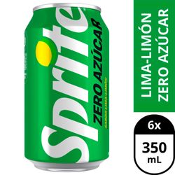 Pack 6 un. Bebida Sprite Sin Azúcar Lata 350 ml