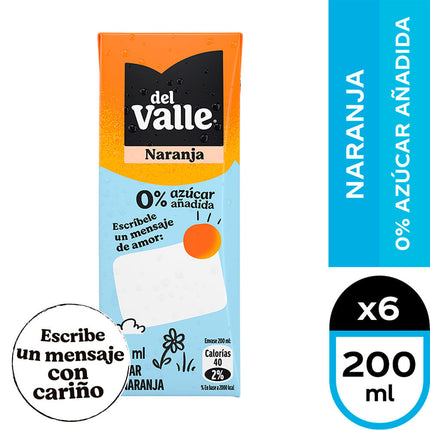 Pack 6 un. Néctar Naranja 0% Azúcar Añadida 200 ml