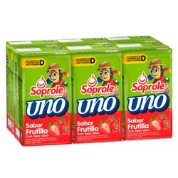 Pack 6 un. Probiótico Uno Frutilla 80 ml
