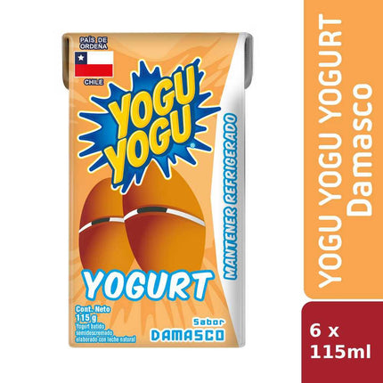 Pack 6 un. Yogurt Yogu Yogu Damasco 115 g