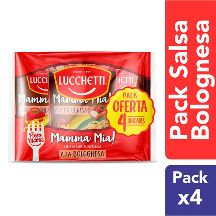 Pack Salsa Boloñesa Lucchetti Mamma Mia 4 un.