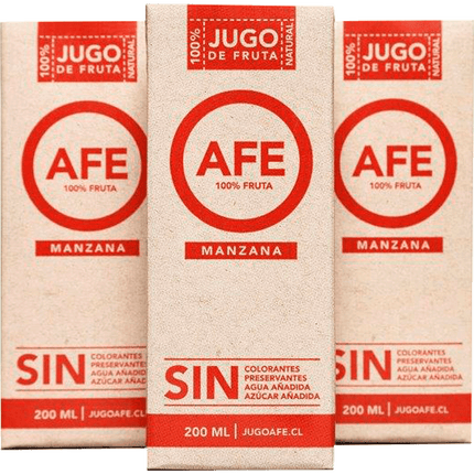 Pack 3 un. Jugo Afe Natural Manzana 200 cc