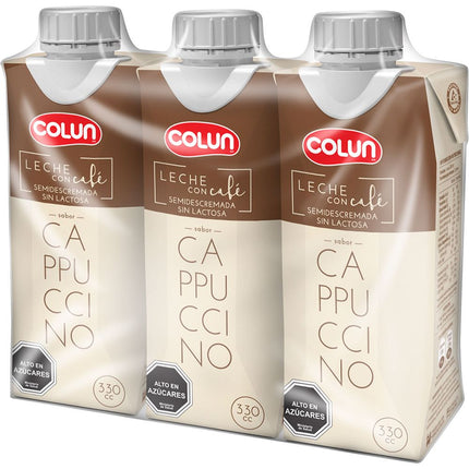 Pack 3 un. Leche Colun Cappuccino Sin Lactosa 330 ml