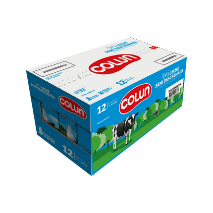 Pack 12 un. Leche Colun Semidescremada Sin Tapa 1 L