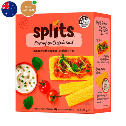 Pan Crujiente Split Sin Gluten Zapallo 130 g