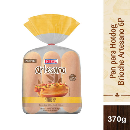 Pan Hot Dog Ideal Brioche Artesano 370 g