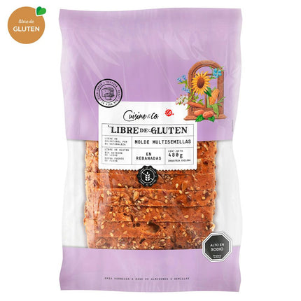 Pan Molde Cuisine & Co Multisemillas Sin Gluten 480 g