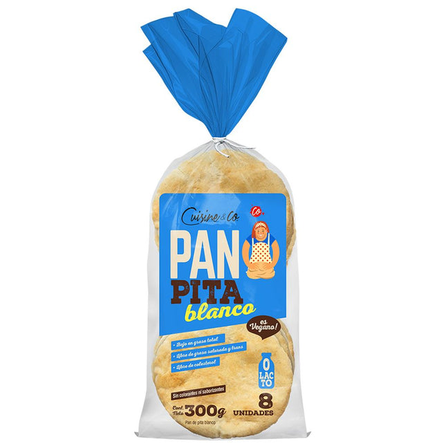 Pan Pita Blanco Cuisine & Co 300 g 8 un.