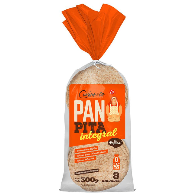 Pan Pita Integral Cuisine & Co 300 g 8 un.