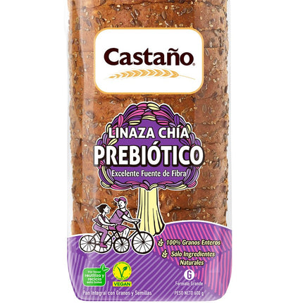 Pan Molde Integral Linaza y Chía Prebiótico 600 g