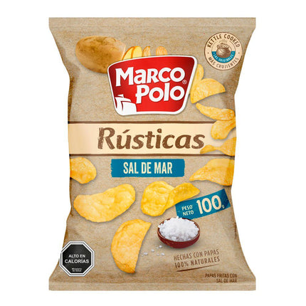 Papas Fritas Marco Polo Rusticas Sal de Mar 100 g