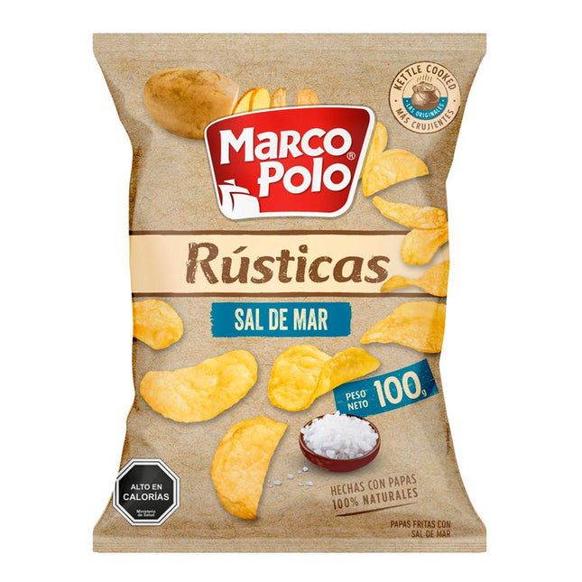 Papas Fritas Marco Polo Rusticas Sal de Mar 100 g
