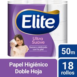 Papel Higiénico Elite Ultra Suave Doble Hoja 50 m 18 un.