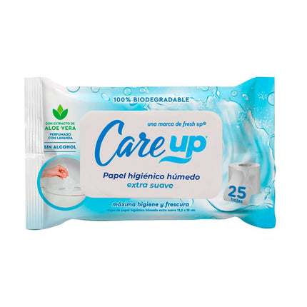 Papel Higiénico Húmedo Care Up Biodegradable 25 un.