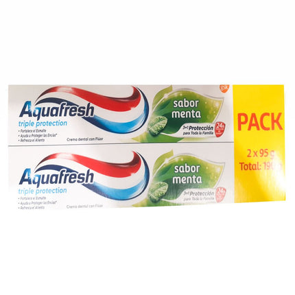 Pasta Dental Aquafresh Menta 95 g 2 un.