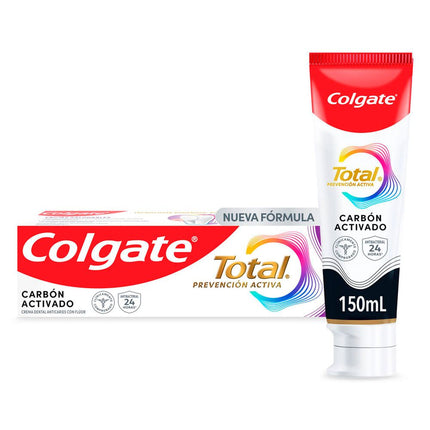 Pasta Dental Colgate Total Carbón Activado con Flúor 150 ml