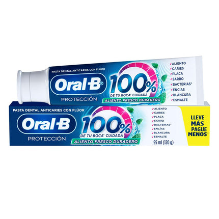 Pasta Dental Oral-B 100% de Tu Boca Cuidada 95 ml