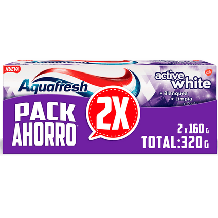 Pasta Dental Aquafresh Active White 160 g 2 un.