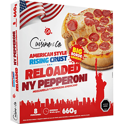 Pizza Estilo Americana Cuisine & Co Pepperoni Congelada 660 g