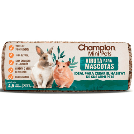 Viruta Mascotas Champion 800 g