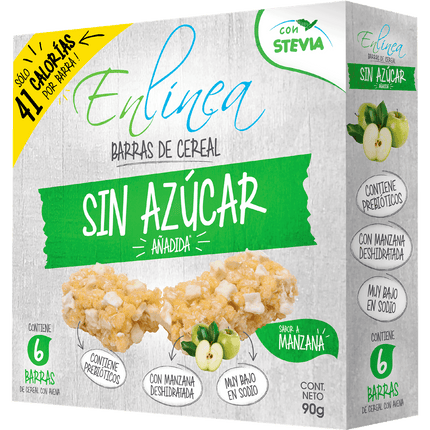 Barra de Cereal En Línea Manzana 15 g 6 un.