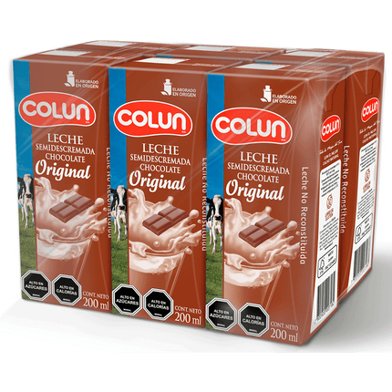 Pack 6 un. Leche Colun Original Chocolate 200 ml