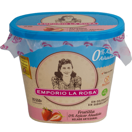 Helado Emporio La Rosa Frutilla Sin Azúcar 550 g