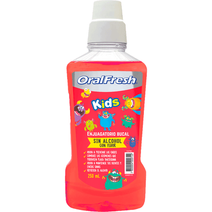 Enjuague Bucal Oral Fresh Kids Sabor Tuti Fruti 250 ml