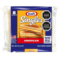 Queso Cheddar Kraft Singles 170 g