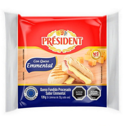 Queso Emmental Président Envasado Laminado 120 g