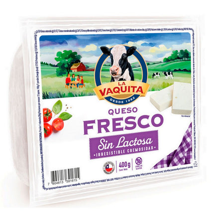 Queso Fresco Sin Lactosa La Vaquita Envasado Trozo 400 g