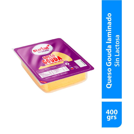 Queso Gouda Laminado Sin Lactosa Surlat 400 g
