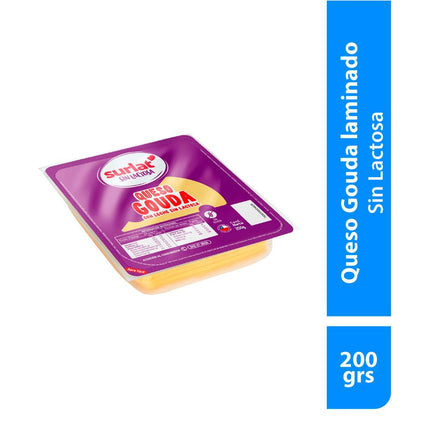 Queso Gouda Surlat Sin Lactosa Laminado 200 g
