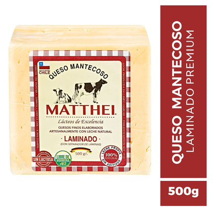 Queso Mantecoso Matthei Envasado Laminado 500 g